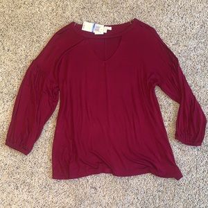 Ultra Flirt maroon top